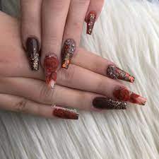 .nails acrylic nails accent nails pretty nails nail art galleries summer nails spring nails stiletto nails pink nails valentine nails beauty products products nail art manicures #nails acrylic coffin fall. Fall Nail Colors Coffin Shape Bails