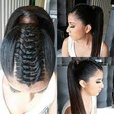 Ponytail Knotted Braid Hair Styles Hairstyle Hair