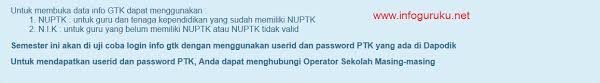 Saat ini belum tersedia jadwal cek info gtk resmi admin gtk pusat. Cara Cek Info Gtk Semester 2 Tahun Ajaran 2018 2019 Dilaman Http Info Gtk Kemdikbud Go Id Infoguruku