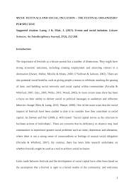 Salah satu kunci utama eo adalah memiliki kemampuan mempresentasikan sebuah proposal menjadi suatu proyek dan negosiasikan sebuah. Pdf Music Festivals And Social Inclusion The Festival Organizers Perspective