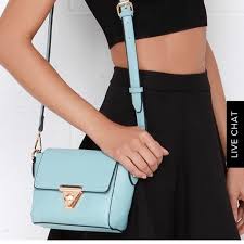 Lulu S Bags Lulus Light Blue Purse Poshmark
