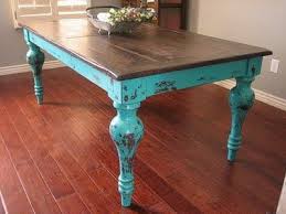 Love Antiqued Furniture And Turquoise Decor Distressed Furniture Home