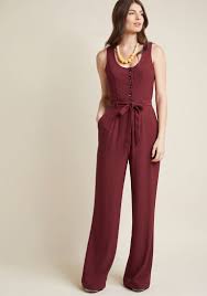 buttoned tailored wide leg jumpsuit in burgundy in l traje esporte fino feminino macacao feminino longo macacao feminino