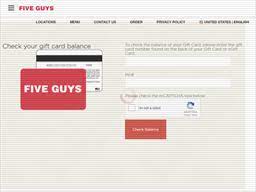 Five guys gift card canada. Five Guys Burgers And Fries Gift Card Balance Check Balance Enquiry Links Reviews Contact Social Terms And More Gcb Today