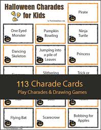 Charade ideas, party games, printable charades word cards. 113 Halloween Charades For Kids Printable Charades Games