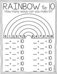 Rainbow To 10 Freebie In 2020 1st Grade Math Homeschool Math First Grade Math