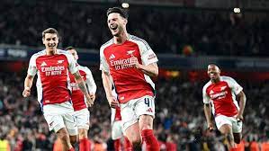 Arsenal 3-0 Real Madrid: Declan Rice scores two free-kicks as Gunners win  Champions League quarter-final first leg - BBC Sport
