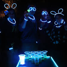 Glow In The Dark Beer Pong Table Is The Blitzed Shenanigans Tron Intended With Images Beer Pong Tables Dark Beer Beer Pong