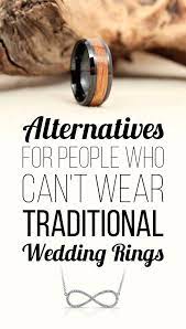 28 Beautiful Alternatives For People Who Can T Wear Traditional Wedding Rings Traditional Wedding Rings Alternative Wedding Rings Traditional Wedding
