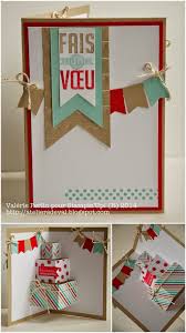 Vous pouvez voir de plus prés le tamponage de fond qui reste assez discret : Carte Pop Up Anniversaire Carte Anniversaire Scrapbooking Diy Carte Anniversaire Idee Carte Anniversaire