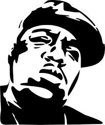 B I G Rapper Art Stencil Art Hip Hop Art