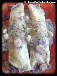 Crepes Farcies Aux Fruits De Mer En Sauce Blanche