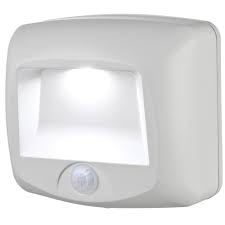 Mr Beams Outdoor 35 Lumen Battery Powered Motion Activated Integrated Led Step Deck Stair Light White Mb530 The Home Depot Wireless Motion Lights Motion Sensor Lights Mr Beams