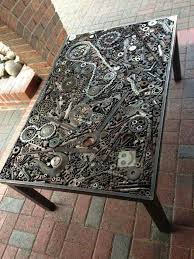 Gear And Chain Table Steampunk Furniture Decor Metal Tree Wall Art