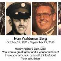 Ivan Waldemar Berg (1931–2010) • FamilySearch
