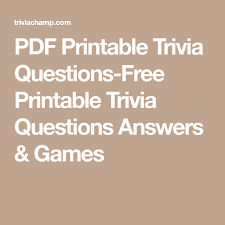 Think you know a lot about halloween? Pdf Printable Trivia Questions Free Printable Trivia Questions Answers Games Trivia Questions And Answers Trivia Questions Trivia