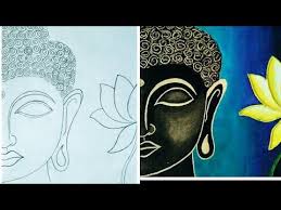 How To Draw Lord Buddha Drawing Step By Step For Beginners Half Buddha Face Drawing Youtube Buddha Art Drawing Buddha Drawing Buddha Artwork