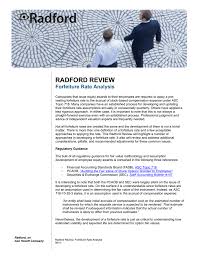 radford review radford valuation services