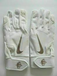Nike Alpha Huarache Edge Batting Gloves Youth Medium Royal Blue White