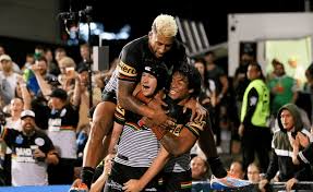 Penrith winger josh mansour is tackled during the nrl grand final against melbourne in sydney, october 25, 2020 cameron spencer/getty images. Nrl Round Up Penrith Go Five From Five Roosters Comeback Stuns Cronulla Melbourne Rout Canterbury Loverugbyleague