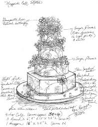 Custom Wedding Cake Sketch By Ana Parzych Cakes Www Anaparzychcustomcakes Com Wedding Cake Drawing Cake Sketch Cake Drawing