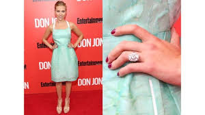The ring marks scarjo's betrothal to colin jost and is. Blingalicious The Most Beautiful Celebrity Engagement Rings Page 6
