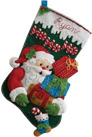 Must Be Santa Advent Calendar Felt Applique Kit Medias De Navidad Botas Navidenas De Fieltro Cosas De Navidad