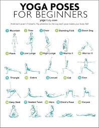 Beginning and ending with a guided centering/meditation, this is a 30 minute restorative yoga session. 20 Yoga Poses For Complete Beginners Free Printable Yoga Rove