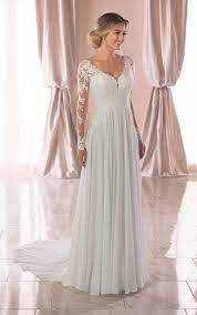 6843 Natalia Arango A Line Wedding Dress Casual Bride Sleeved Wedding