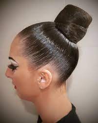 Ballroom Hair In 2021 High Ponytail Hairstyles Bun Hairstyles Big Bun Hair