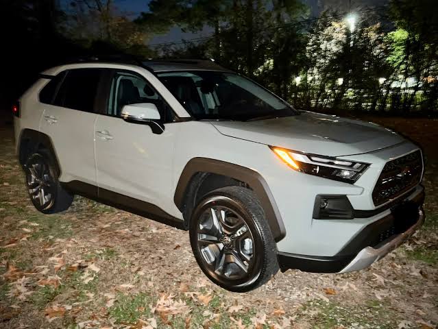 2023 Toyota RAV4 Adventure Hybrid in Lunar Rock finish, AI generated