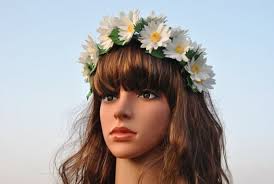 Daisy flor corona wildflower tocado margaritas blancas diadema niñas tocado  floral Fiesta de la diadema boda
