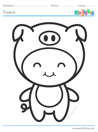 Dibujos Para Colorear Kawaii De Animales