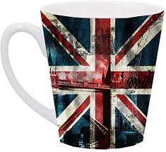 vintage british flag uk 12 ounce latte