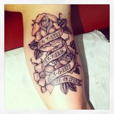 Roses Banner Dates Tattoos Beautiful Tattoos Dream Tattoos