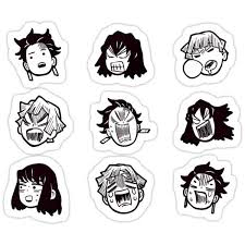 Black And White Manga Stickers Kimetsu No Yaiba Demon Slayer Anime Manga Icons Sticker By Itsgalalala In 2020 Anime Stickers Cute Stickers Print Stickers