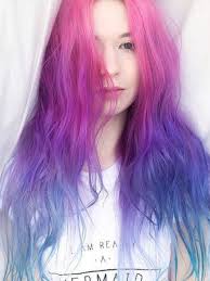 New Type Pink To Purple To Blue Ombre Long Wave Lace Front Synthetic Wig Haircolor Hairstyle Haarfarbe Frisur Purple Ombre Hair Hair Inspo Color Ombre Hair