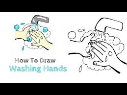 How To Draw Washing Hands Easy Step By Step Drawing Tutorial تعليم رسم غسل اليدين بالماء و الصابون Youtube