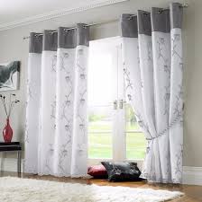On A White Lined Voile Finished Off With A Silk Black Border And Silver Eyelets Tahiti Vibrant Flow Black White Curtains Curtain Styles White Lined Curtains
