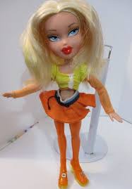 Bratz Doll Blonde Hair Yellow Orange Top Skirt Orange Legs Shoes Bratz Doll Blonde Hair Orange Top