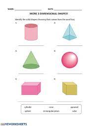 They count faces, edges, and vertices on the other worksheet. More 3d Shapes Worksheet