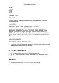 Cv Template Year 10 Resume Format Cv Template Work Experience Cv Templates