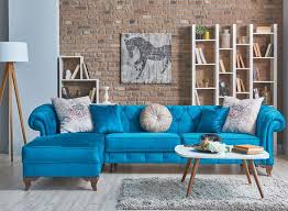Retro Vintage Style Sectional Sofa Chaise Couch From Turkey Colourful Living Room Elegant Living Room Furniture