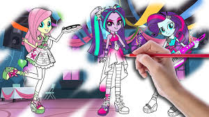 Select from 33026 printable coloring pages of cartoons animals nature bible and many more. My Little Pony Coloring Book Equestria Girls Coloring Pages Fluttershy Aria Blaze Rarity Youtube