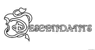 Mal from descendants 2 coloring pages printable for kids. The Descendants 2 Logo Coloring Pages Printable