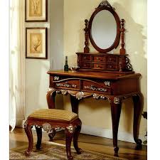 Design a one of a kind, wooden queen anne furniture collection for your dining room, bedroom, or living room. Queen Anne Bedroom Vanity Set Mahogany Vanity Sets Asian Style Furniture French Furniture Indonesia Furniture