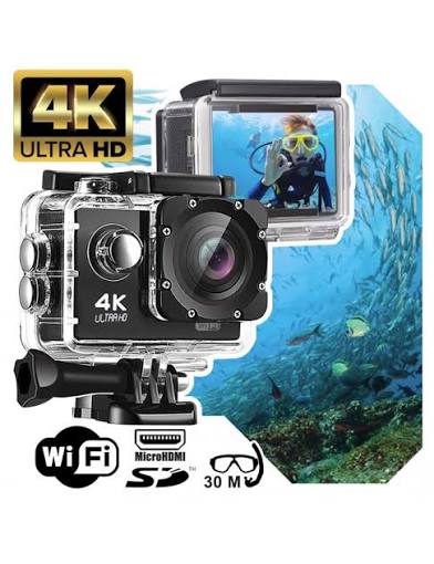 Camara deportiva sumergible video 4K con wifi salida Micro HDMI