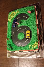 Car Birthday Cake For 6 Year Old Boy Race Track Cake Cars Birthday Cake 6th Birthday Cakes Boys Birthday Cakes Easy