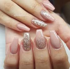 ¿buscas una buena oferta en rosas acrilico? 118 Beautiful Pink Nail Designs Page 5 Homedable Com Glittery Acrylic Nails Gold Sparkle Nails Gold Glitter Nails