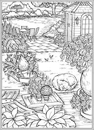 Welcome To Dover Publications Ch Country Gardens In 2020 Garden Coloring Pages Dover Coloring Pages Coloring Pages